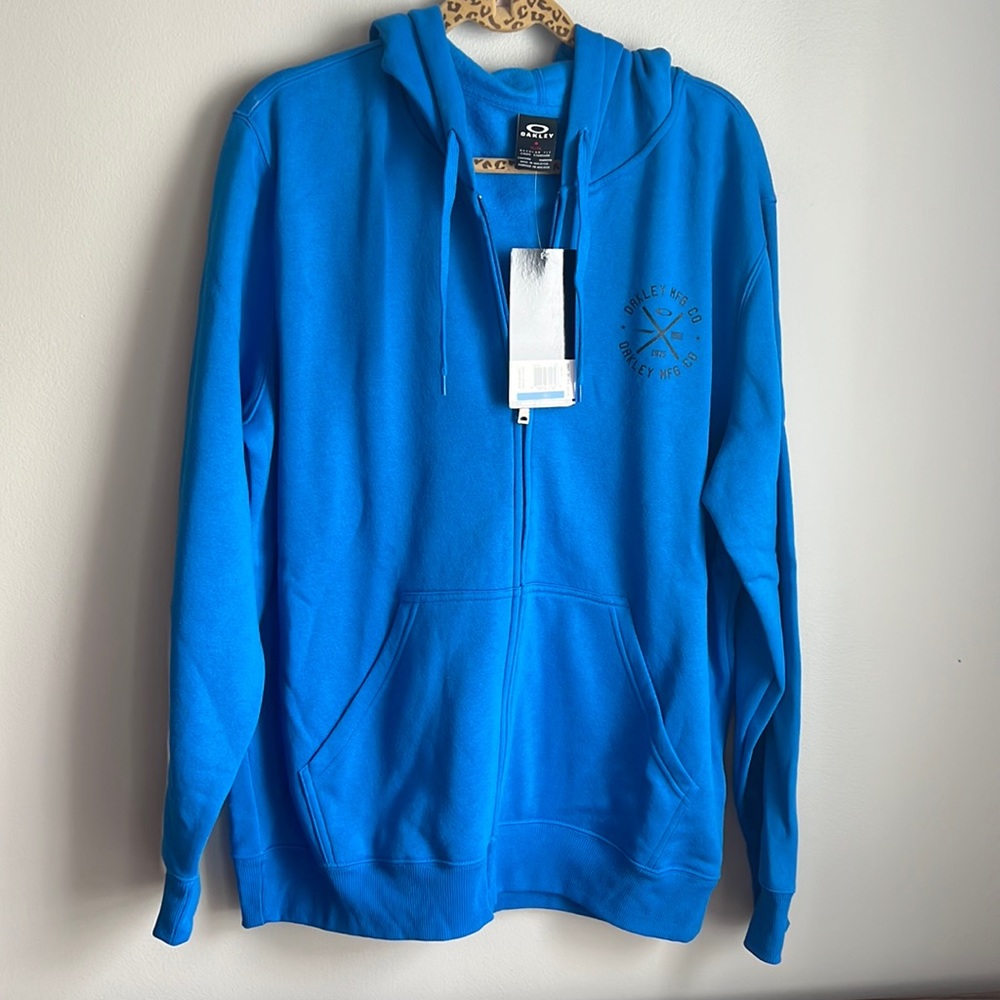 Brand New Oakley Blue Zip up Hoodie